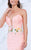 Tarik Ediz - Floral Embroidered V-Neck Trumpet Dress 50066 in Pink and Orange