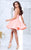Tarik Ediz - Floral Accented A-line Dress 50067 in Pink and Orange