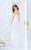 Tarik Ediz - Lace Illusion Jewel Neck Dress 50069 in White