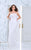 Tarik Ediz - Lace Illusion Jewel Neck Dress 50069 in White