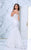 Tarik Ediz - Lace Illusion Neck Mermaid Gown 50070 in White