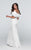 Tarik Ediz - Two-Piece Off-The-Shoulder Neck Dress 50078 in White