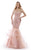 Morrell Maxie Ornate Strapless Mermaid Gown 15456 - 1 pc Periwinkle In Size 10 Available In Blush