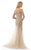 Morrell Maxie - 15496 Beaded Illusion Mermaid Gown In Neutral
