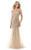 Morrell Maxie - 15496 Beaded Illusion Mermaid Gown In Neutral