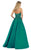 Morrell Maxie - 15524 Strapless Embellished Mikado Gown In Green