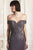 Alexander by Daymor - 759 Jeweled Embroidered Lace Off Shoulder Gown In Gray