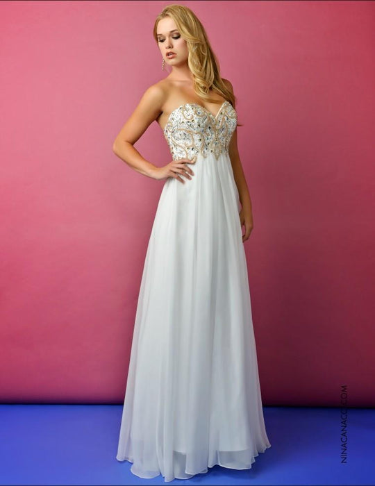 Nina Canacci - 7601 Dress in Ivory