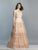 Dave & Johnny - A7605 Embellished Straight Neck A-line Dress In Orange