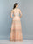 Dave & Johnny - A7605 Embellished Straight Neck A-line Dress In Orange