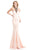 Johnathan Kayne - 7000 Beaded High Halter Mermaid Dress in Pink