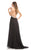 Johnathan Kayne - 7011 Bedazzled Halter A-line Dress in Black