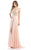 Johnathan Kayne - 7011 Bedazzled Halter A-line Dress in Pink