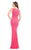 Johnathan Kayne - 7012 Geo-Accented Mermaid Gown in Pink
