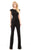 Johnathan Kayne - 7016 Two Piece Jersey Pantsuit in Black