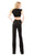 Johnathan Kayne - 7016 Two Piece Jersey Pantsuit in Black