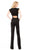 Johnathan Kayne - 7016 Two Piece Jersey Pantsuit in Black