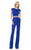 Johnathan Kayne - 7016 Two Piece Jersey Pantsuit in Blue