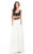 Johnathan Kayne - 7039 Two-Piece Modern Paneled Long Dress in White and Black