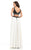 Johnathan Kayne - 7039 Two-Piece Modern Paneled Long Dress in White and Black