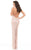 Johnathan Kayne - 7052 Magnetic Rosegold Beaded Column Gown in Pink
