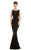 Johnathan Kayne - 7054 Bedazzled Jewel Mermaid Dress in Black