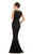 Johnathan Kayne - 7054 Bedazzled Jewel Mermaid Dress in Black