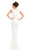 Johnathan Kayne - 7054 Bedazzled Jewel Mermaid Dress in White