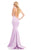 Johnathan Kayne - 7059 Ornament Spangled Halter Gown in Purple