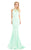Johnathan Kayne - 7059 Ornament Spangled Halter Gown in Green