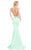 Johnathan Kayne - 7059 Ornament Spangled Halter Gown in Green