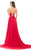 Johnathan Kayne - 7076 Crystal Accented A-line Dress in Red