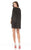 Johnathan Kayne - 7078 Sequined A-line Dress with Long Sleeves in Black