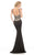 Johnathan Kayne - 7079 Two-Piece Convertible Beaded Halter Gown in Black and Gold
