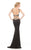 Johnathan Kayne - 7079 Two-Piece Convertible Beaded Halter Gown in Black and Gold