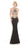 Johnathan Kayne - 7079 Two-Piece Convertible Beaded Halter Gown in Black and Gold
