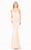 Johnathan Kayne - 7082 Sequined Halter Sheath Dress in Orange