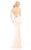 Johnathan Kayne - 7082 Sequined Halter Sheath Dress in Orange