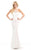 Johnathan Kayne - 7082 Sequined Halter Sheath Dress in White