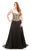 Johnathan Kayne - 7066K Corset-Style Strapless Gown in Black and Neutral