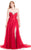 Johnathan Kayne - 7076K Bejeweled Strapless Evening Gown in Red