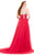 Johnathan Kayne - 7076K Bejeweled Strapless Evening Gown in Red