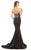 Johnathan Kayne - 7092 Embellished Sweetheart Mermaid Dress in Black