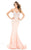 Johnathan Kayne - 7092 Embellished Sweetheart Mermaid Dress in Orange