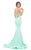 Johnathan Kayne - 7092 Embellished Sweetheart Mermaid Dress in Green
