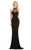 Johnathan Kayne - 7095 Sleeveless Halter Sheath Dress in Black
