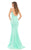Johnathan Kayne - 7097 Embellished V-neck Dress in Green