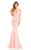 Johnathan Kayne - 7097 Embellished V-neck Dress in Pink