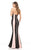 Johnathan Kayne - 7099 Embellished Halter Mermaid Dress in Black and Pink