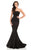 Johnathan Kayne - 7101 Straight Across Mermaid Dress in Black